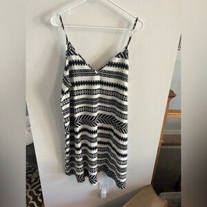 Black and white shein slip dress